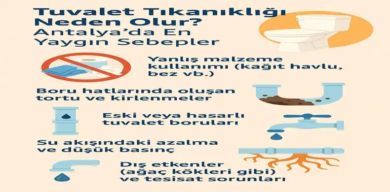 Tuvalet Tıkanıklığı Neden Olur? Antalya’da En Yaygın Sebepler