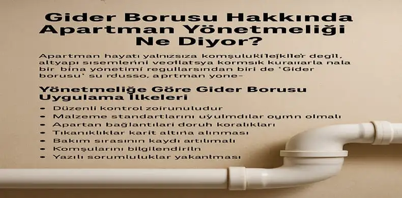 Yönetmeliğe Göre Gider Borusu Uygulama İlkeleri